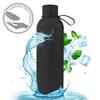 Bidon Butelka Termiczna 500Ml Stal Nierdzewna Soft Touch Czarna Modna