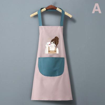 Kitchen Household Waterproof And Oil-Proof Men And Women  Apron Cooking Baking Waterproof Oilproof Aprons Hand-Wiping