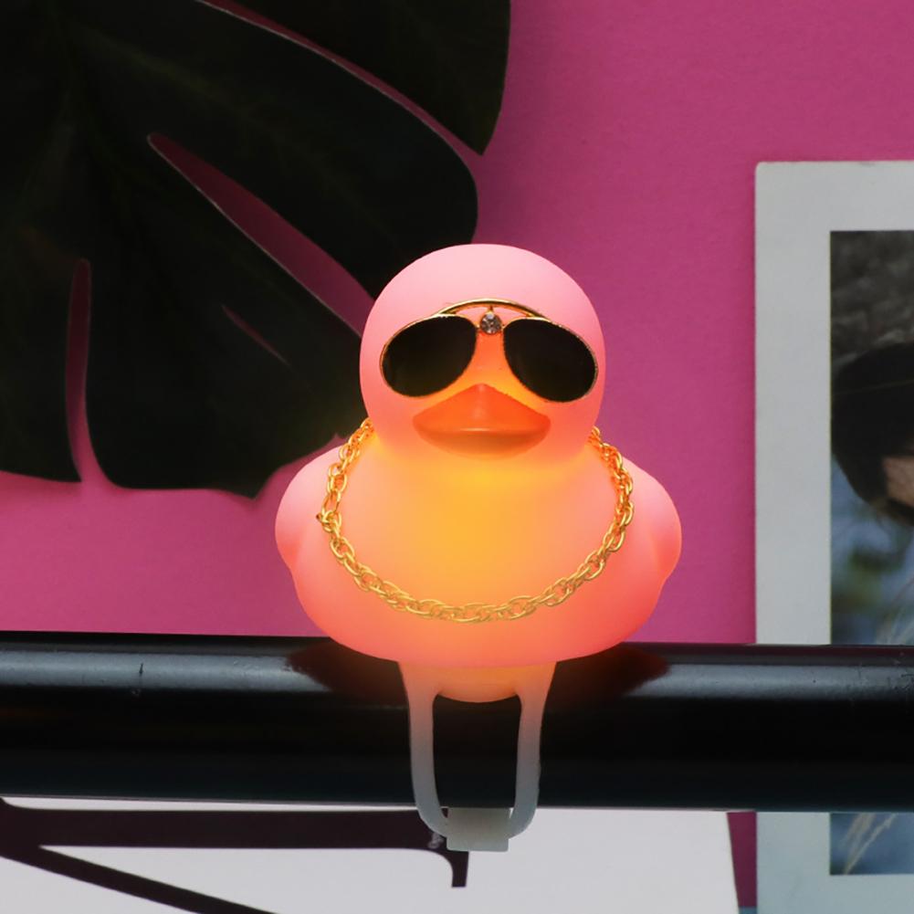 Luminous Airscrew Helmet Standing Duck Broken Wind Small Yellow Duck Motorbike Bicycle Cycling Light Moto Motorcycle Accessories