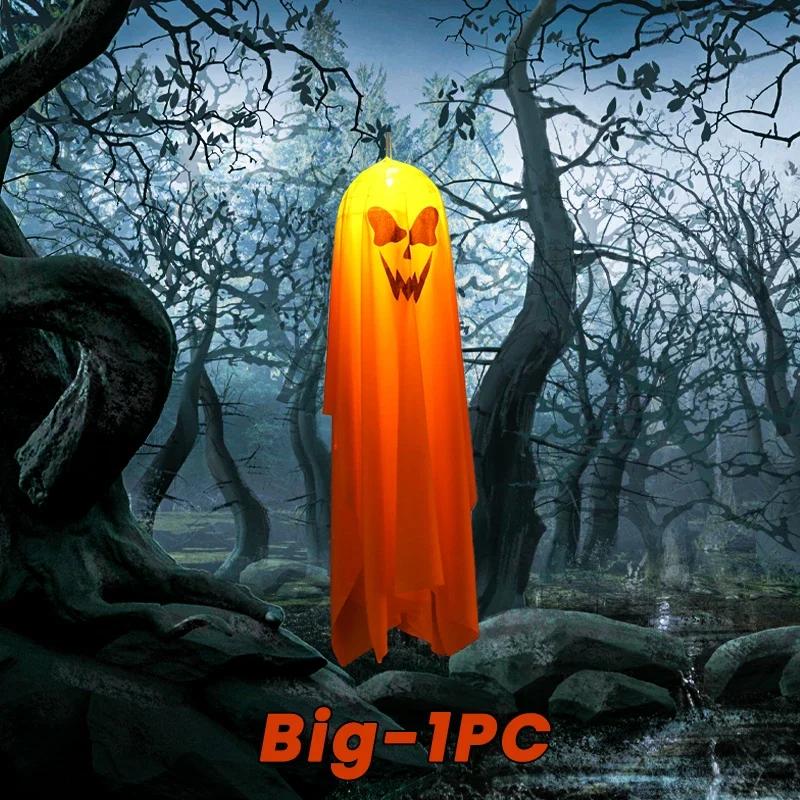 Halloween LED Ghost Lights DIY Hanging Decor Spooky Indoor Party Atmosphere Lighting For Home Scary Decorations Party Supplies