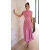 Women's Elegant Dress Summer Fashion Casual Solid Color Sleeveless Backless Dress Women's Sexy Hollow Pleated Long Dress