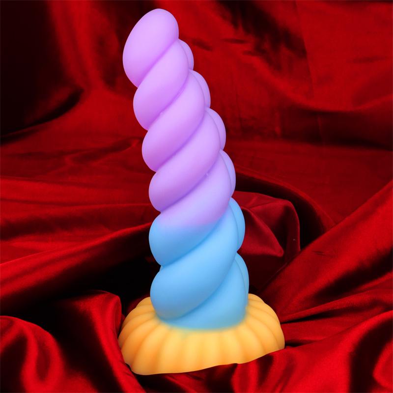 Weibliche Twist Anal Plugs geformt Silikon Penis weiche Farbmischung Simulation Masturbation Gerät Sexspielzeug