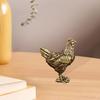 Brass Chicken Figurine Pet Animal Tabletop Decor for Bathroom