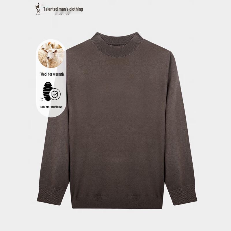 TRIES Men's Mock Neck Knit Sweater