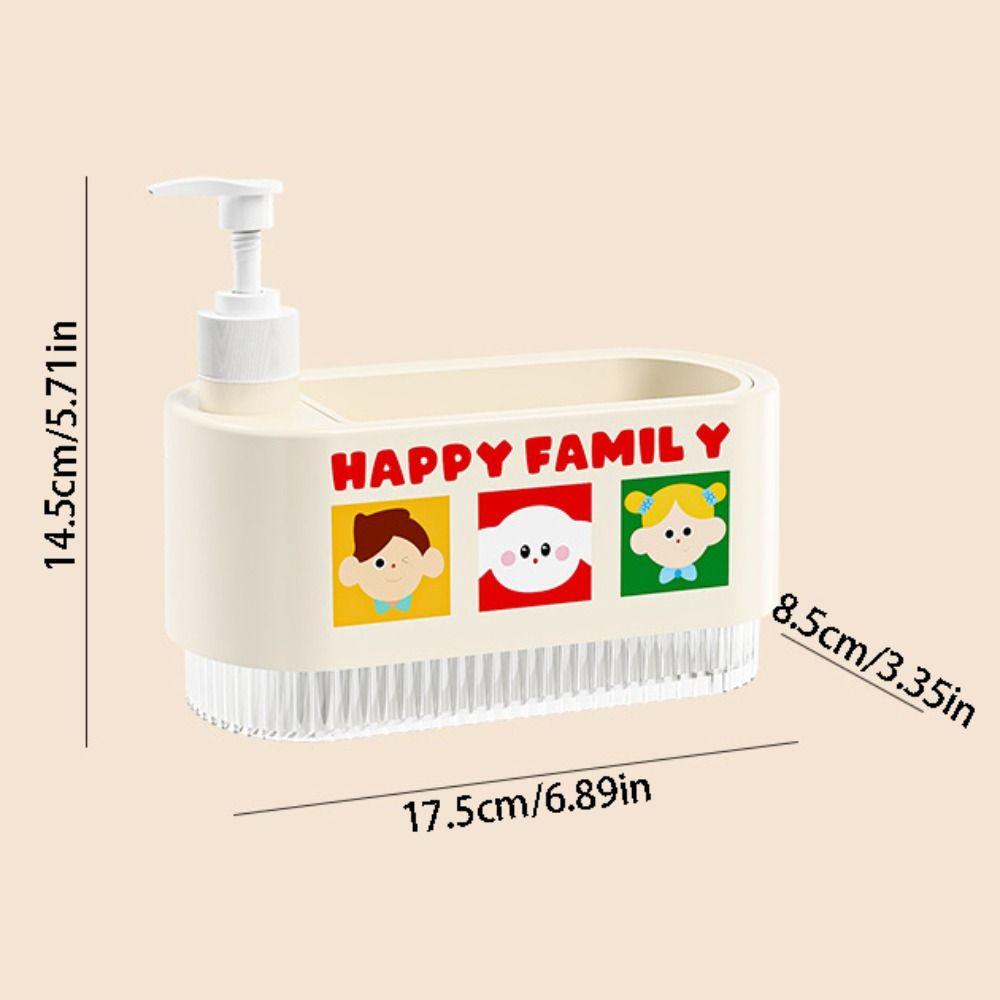 Leak-Proof Manual Press Soap Box Refillable Sponge Holder Kitchen Hand Soap Dispenser  Countertop