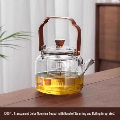 HANDUNYOU 1000ml Steaming Glass Teapot with Handle