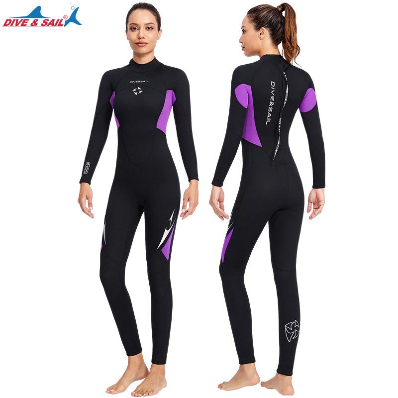 DIVE&SAIL 3MM Unisex Long-Sleeve Wetsuit for Diving & Surfing