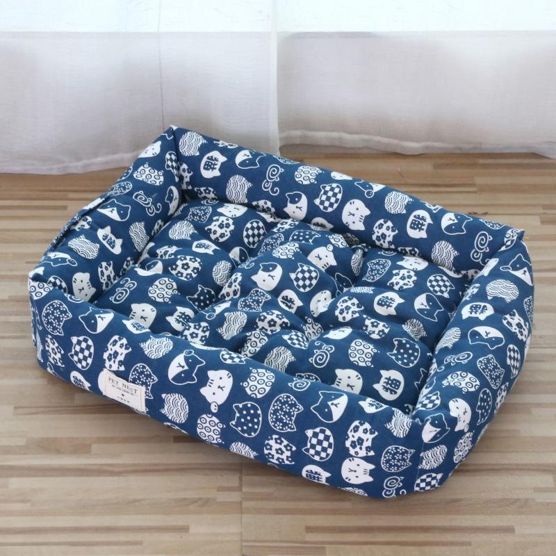Four Seasons Universal Double-sided Pad Thickened Dog Kennel Linen Breathable Sleeping Nest Warm Pet Nest Cat and Dog Supplies