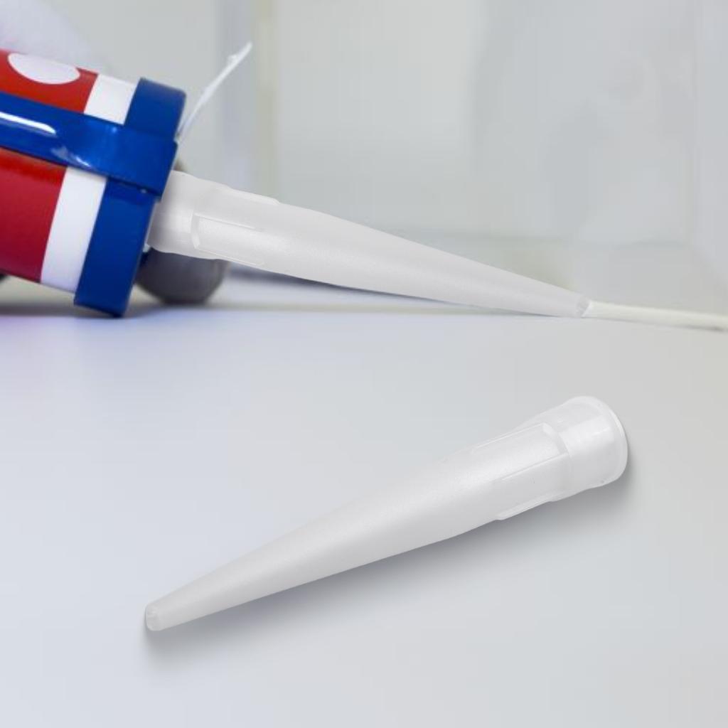 10 Sets Silicone Caulking Nozzles Tube Nozzle Cap Cartridge Nozzle With Red Nozzles Cap Sealing Cap Household Sealant Tool