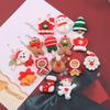 12pcs Cartoon Creative Christmas Gifts Santa Claus Refrigerator Magnets Magnetic Clasp Personality Magnet Magnet Home Decore