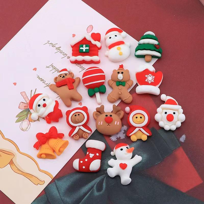 12pcs Cartoon Creative Christmas Gifts Santa Claus Refrigerator Magnets Magnetic Clasp Personality Magnet Magnet Home Decore