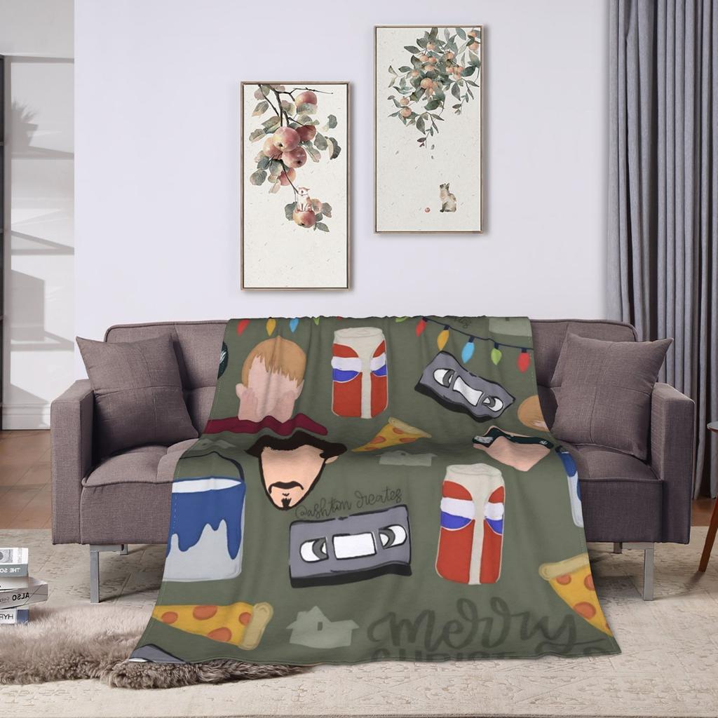 Home Alone  Merry Christmas  Blanket Quality Warm  Bedding Throws Winter Travel Bedroom Aesthetic Bedspread