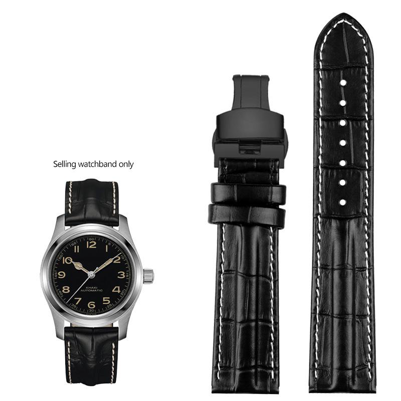 Echtes Leder Uhrenarmband Für Hamilton Khaki Field Jazz H70605731/H32705521 Herren Rindsleder Uhrenarmband Armband 20mm 22mm