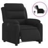 Electric Recliner Chair Black Fabric