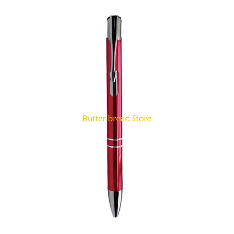 W89C 10 Pcs 1.0mm Ballpoint Pen Metal Retractable Work Pen Pretty Journaling Pen Gift