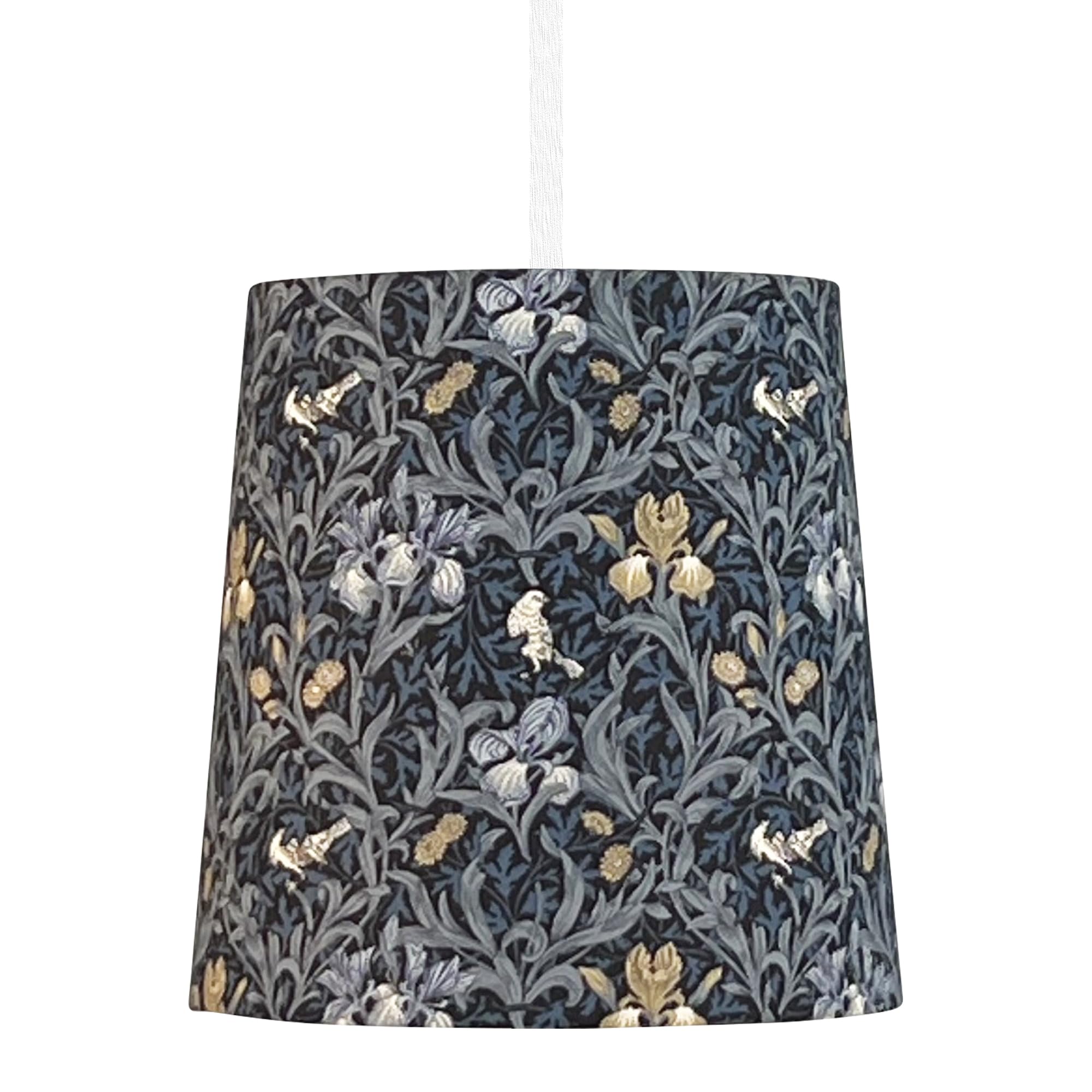 

ASHEVILLE DECOR [mimi pendant] - William Morris Iris Indigo 2 Pendant Light - Fabric by Best of Morris [Amazon.co.jp Exclusive] Made in Japan