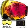 Ski GogglesDouble Lens Snowboard Goggles Anti-Fog Uv Protection Unisex Snowmobile Skiing Skating With Night Vision Ski Lens