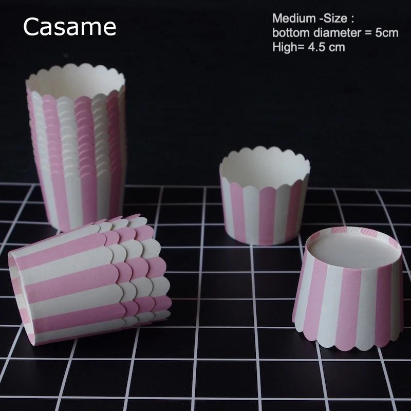 25Pcs Solid Color Baking Cup,Cupcake Liners,Cake Cups Candy Cups Paper Dessert Cups Rainbow Party,Birthday Favor DIY Toppers