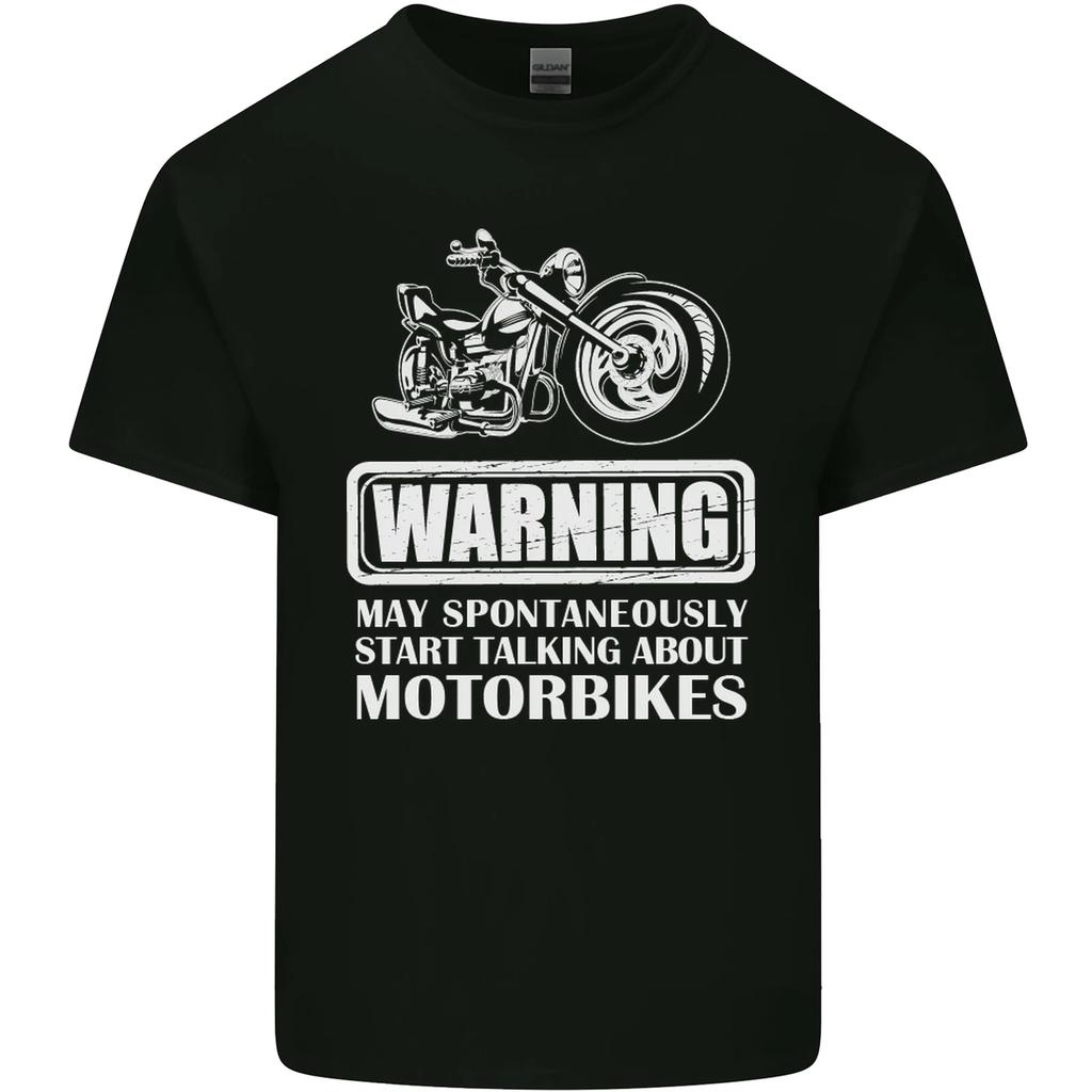 Start Talking About Motorbikes Funny Biker Kids T-Shirt Childrens