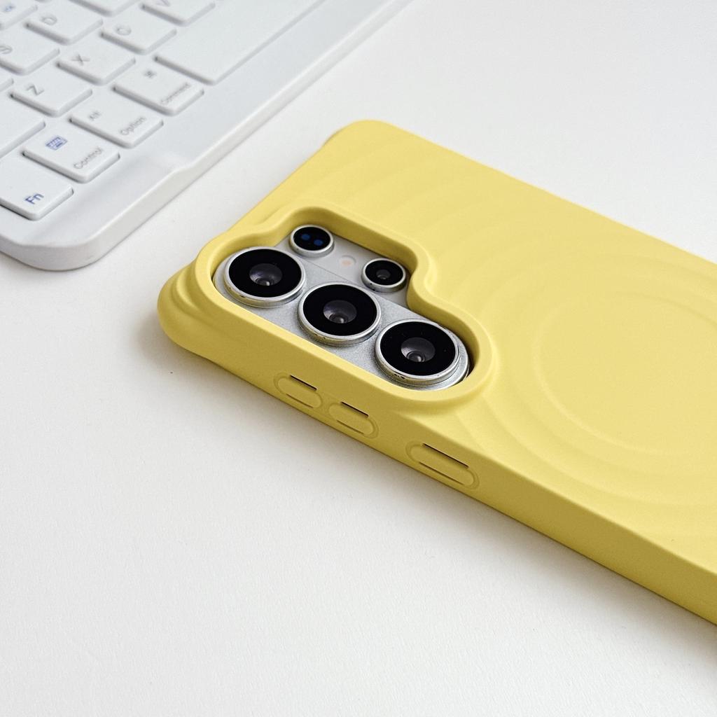Water Ripple Silicone Magnetic For  Phone Case For Samsung Galaxy S26 S2 S24 S23 Ultra Plus Wireless Charge Soft Cover