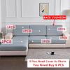 Elastischer Sofasitzkissenbezug Spandex Polyester Sofabezug für Wohnzimmer Waschbar Abnehmbar L-Form Ecksofa Schutz