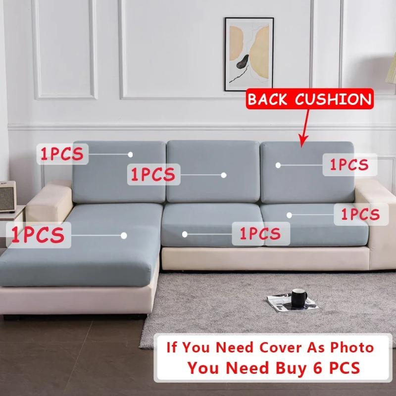 Elastischer Sofasitzkissenbezug Spandex Polyester Sofabezug für Wohnzimmer Waschbar Abnehmbar L-Form Ecksofa Schutz