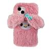 Japanisch und Koreanisch Rosa Plüsch Melody für IPhone16Promax für Apple 15 Handyhülle Herbst und Winter 13 Rundumschutz