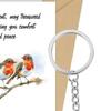 Keychain Pendant Heart Bird Charm Stainless Steel Key Chain with Heartwarming Engraving Comfort Token Keyring Backpacks Wallets