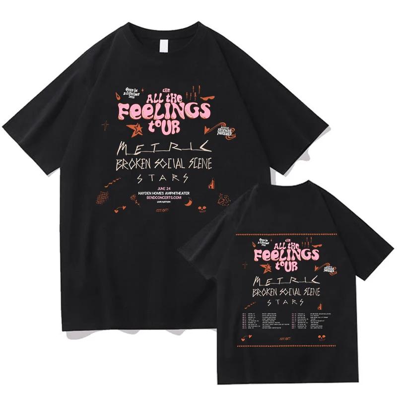 

Male Tees All The Feelings Tour Tshirts Summer Cotton Short Sleeve Fashion Streetwear Graphic Print T-Shirts Merch Women Tops S чёрный