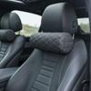 Perforated Leather Neck Pillow with Diamond Quilted Pattern High Density Car