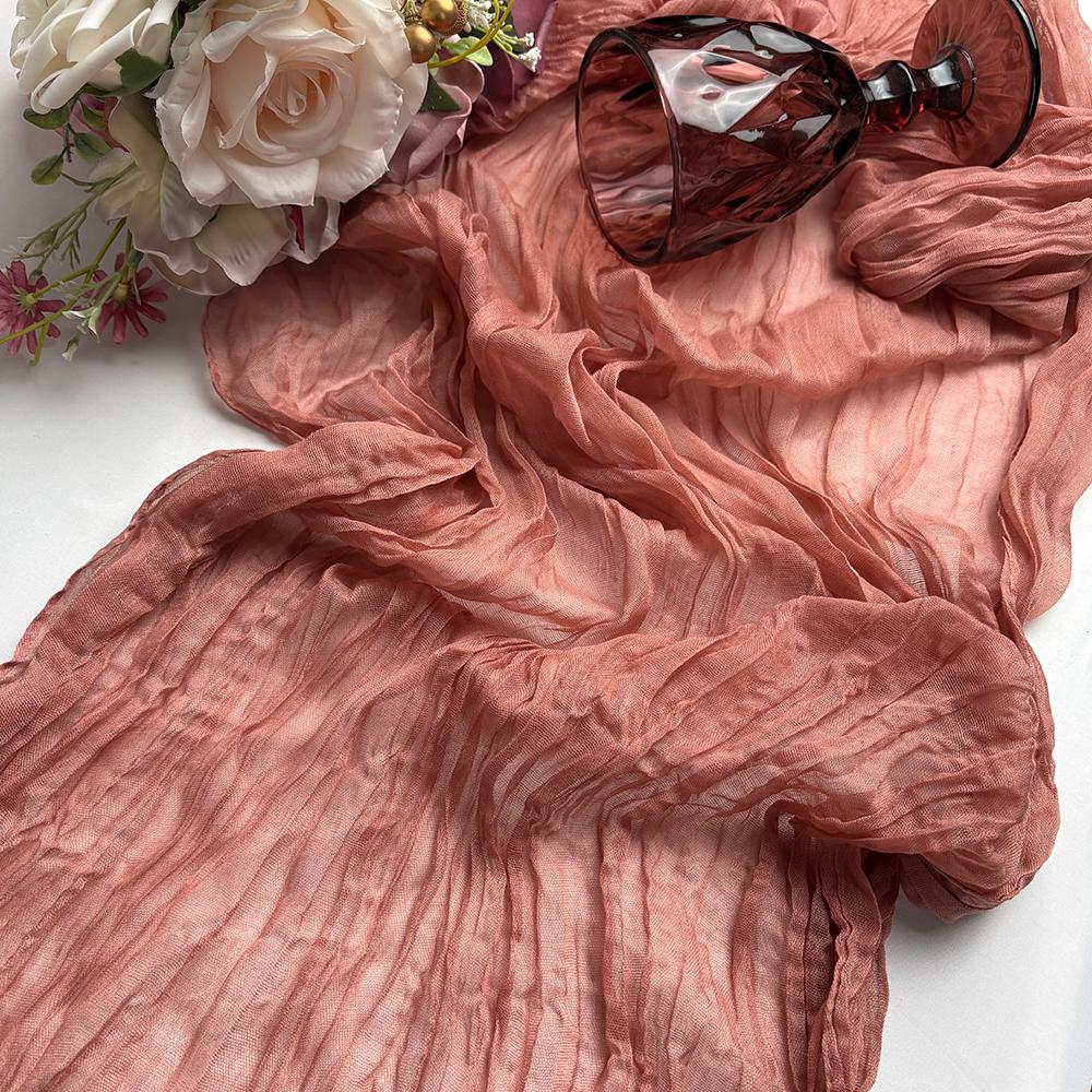 2 Pack Cheesecloth Table Runners Cheese Table Cloth Gauze Boho for Wedding Bridal Shower Baby Shower Party Table Decorations