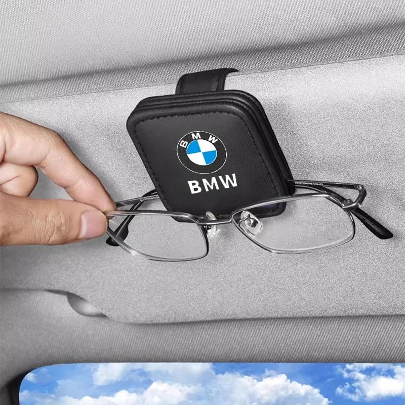 XWQP2 Car Sticker For BMW Car Glasses Holder Sunglasses Clip Eyeglass Case Card Clip Auto Accessories For BMW M M3 M5 X1 X3 X5 X6 E90