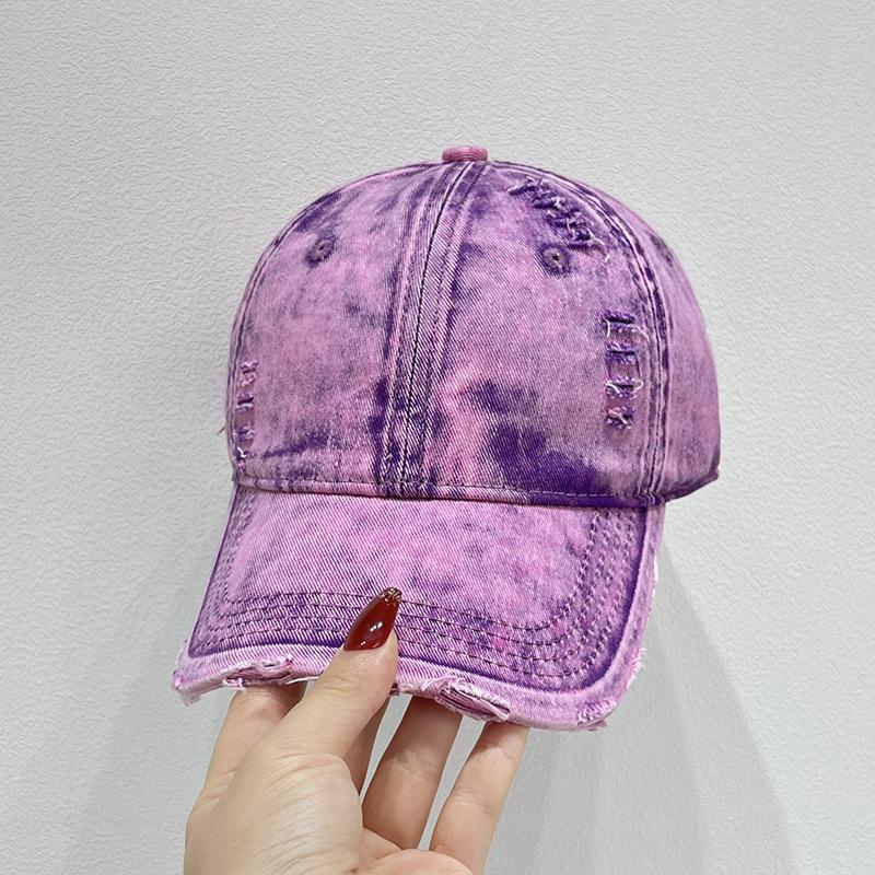 

Ретро-шик, винтажная состаренная бейсболка с эффектом потертости — регулируемая, легкая солнцезащитная шляпа для мужчин и женщин adjustable фиолетовый