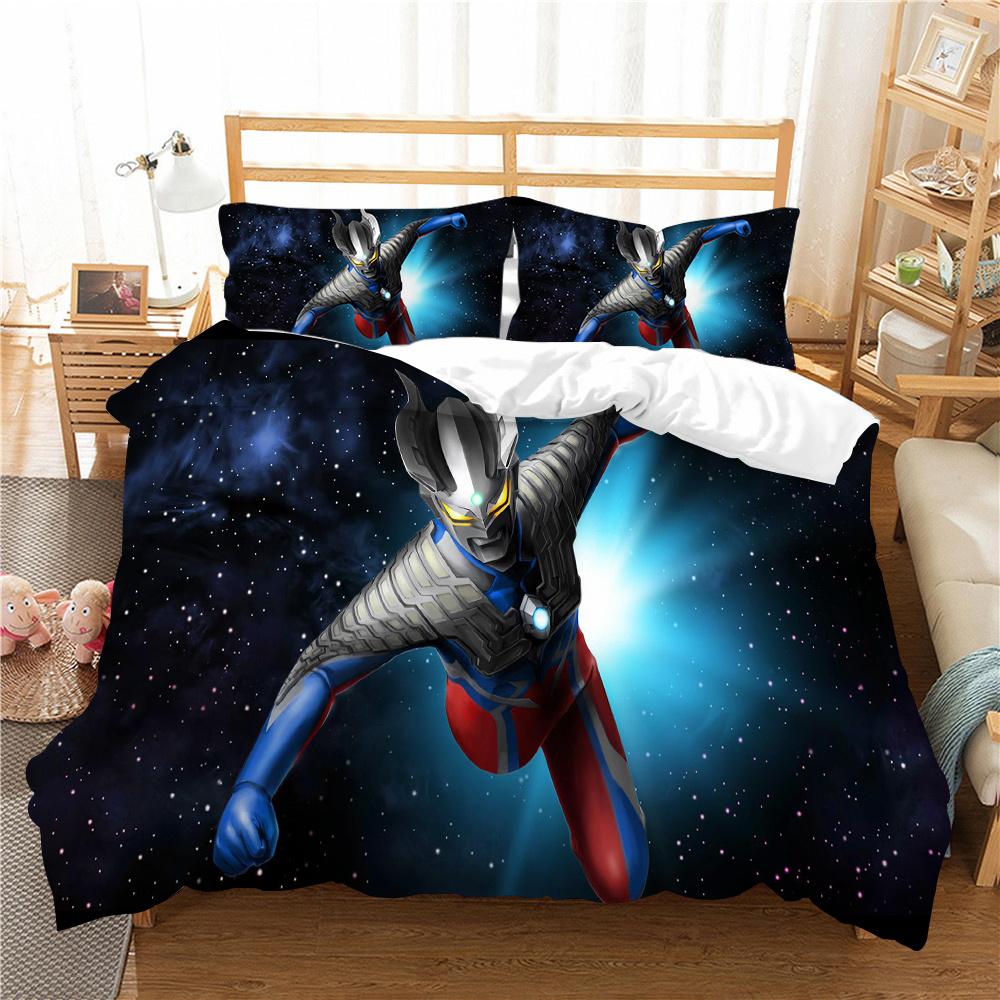 Bedding Cover Set Monster Printing Bedspread Microfiber Children Pillowcase Duvet Cover Set Cool Bedspread