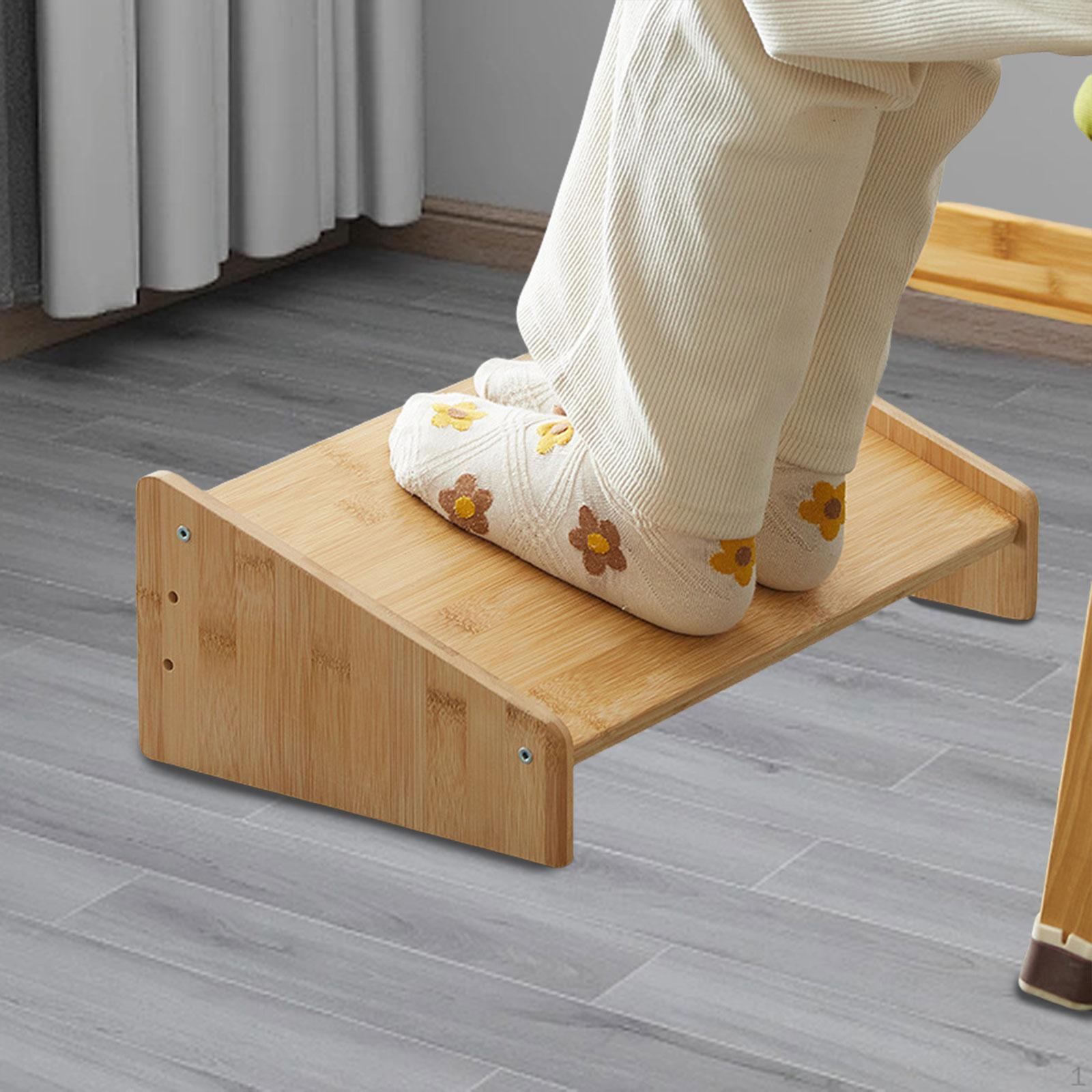 

Регулируемая бамбуковая подставка для ног, стул, скамья для ног, наклонный табурет для гостиной Wood Color