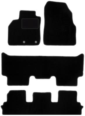 Μαύρα βελούδινα πατάκια για: Renault Grand Scenic III 7 θέσεων (2009-2015)