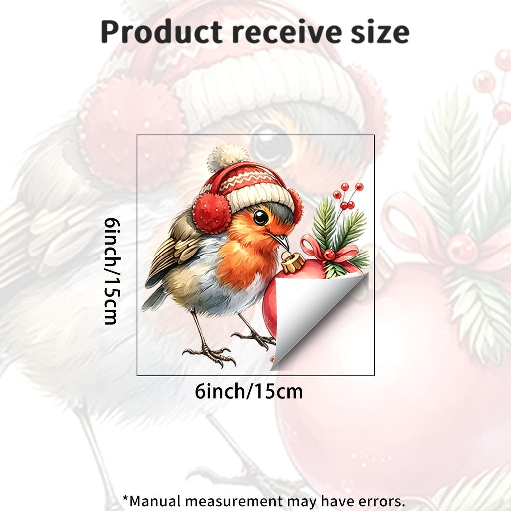 Sticker Watercolor Festive Robin Wool Wall Sticker for Decorating The Living Room Wall Surface