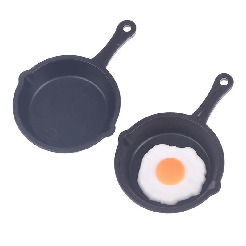 Dollhouse Miniature Frying Egg Pans For 12Th Dolls House Kitchen Accessories