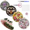 1pc Bee and Bird Pattern Embroidery DIY Fabric Craft Kit with Tools