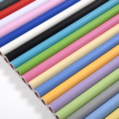 Papel Pintado PVC Color Puro Mate Autoadhesivo Dormitorio Impermeable A Prueba de Humedad Adhesivo Muebles Escritorio Armario Película de Renovación