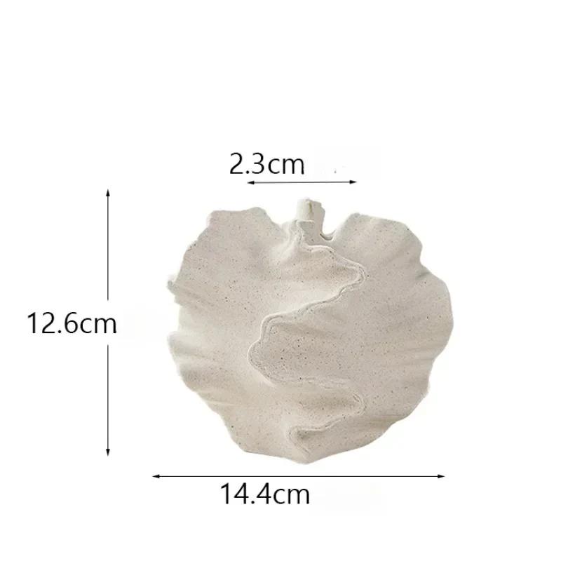 Keramikvase Form Zubehör Geometrische Wellenmuster Blüteblatt für Blumenarrangement Blumenvase Nordischer Stil Heimdekoration