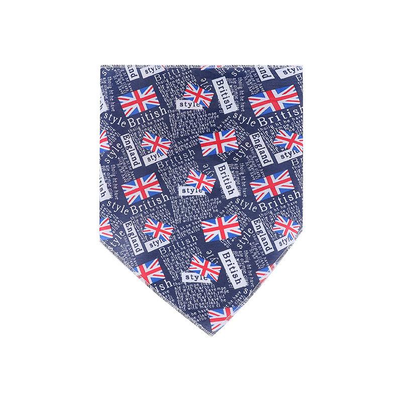 

Cat saliva towel national flag shape pet triangle towel dog bib dog saliva towel pet supplies чёрный