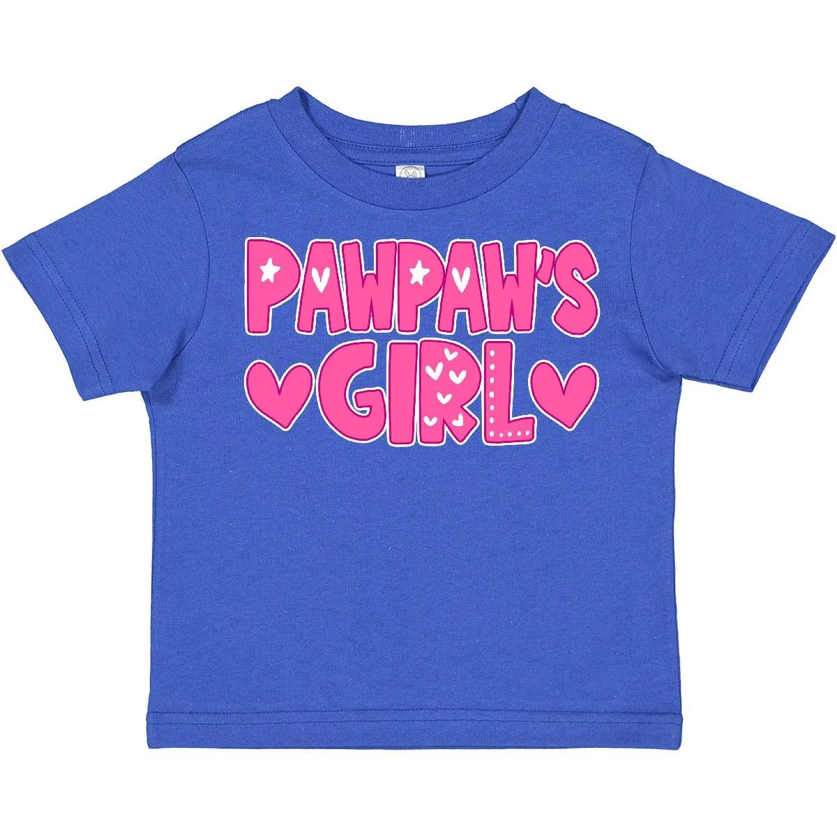 Inktastic Pawpaw s Girl Gift Toddler kids boys T-Shirt Family Girls Pawpaw Grandpa Little 150