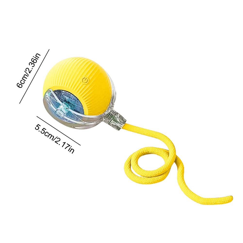 Interactive Cat Toy Ball USB Rechargeable Automatic Rolling Ball Self Rotating Ball Funny Cat Toys for Indoor Cat Kitten