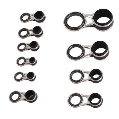 10 Stück Edelstahl Angelruten-Beringung 10 Größen Keramik Angelruten-Spitzenringe Leichte Angelruten-Spitzen Reparatur-Set