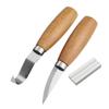 2-Piece Wood Carving Knife Set: Beech Wood Handle Spoon Knife & Straight Knife