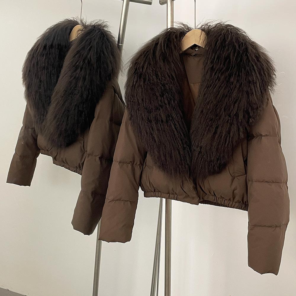 Winter new women's short down jacket women's high-end white duck down fashion warm down jacket women