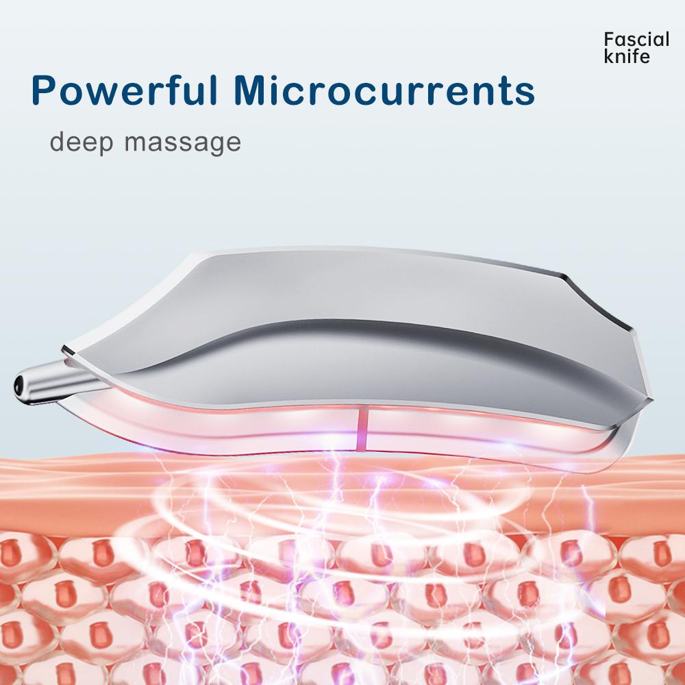 Microcurrent Fascia Knife Muscle Relaxation Scraper Heating Vibration Muscle Electric Massager Fascia Scraper Tool