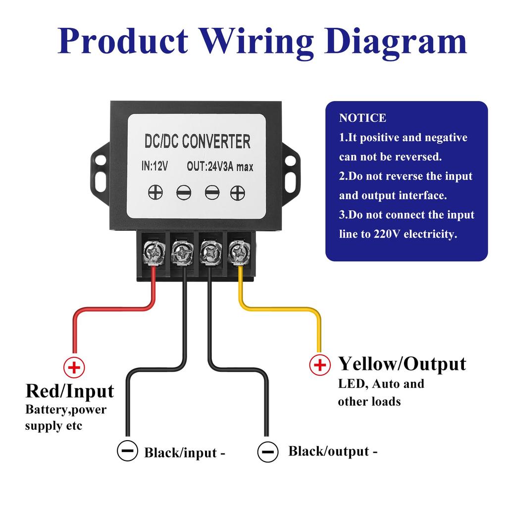MZHOU 72W DC Aufwärtswandler auf 24V 3A - mit Solarmodul, Track Audio, Marineausrüstung Montage Treiber-Kit