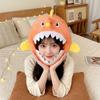 Open Mouth Plush Anglerfish Hat Soft Skin-friendly Fish Cosplay Cap Cute Fish Headwear  Halloween